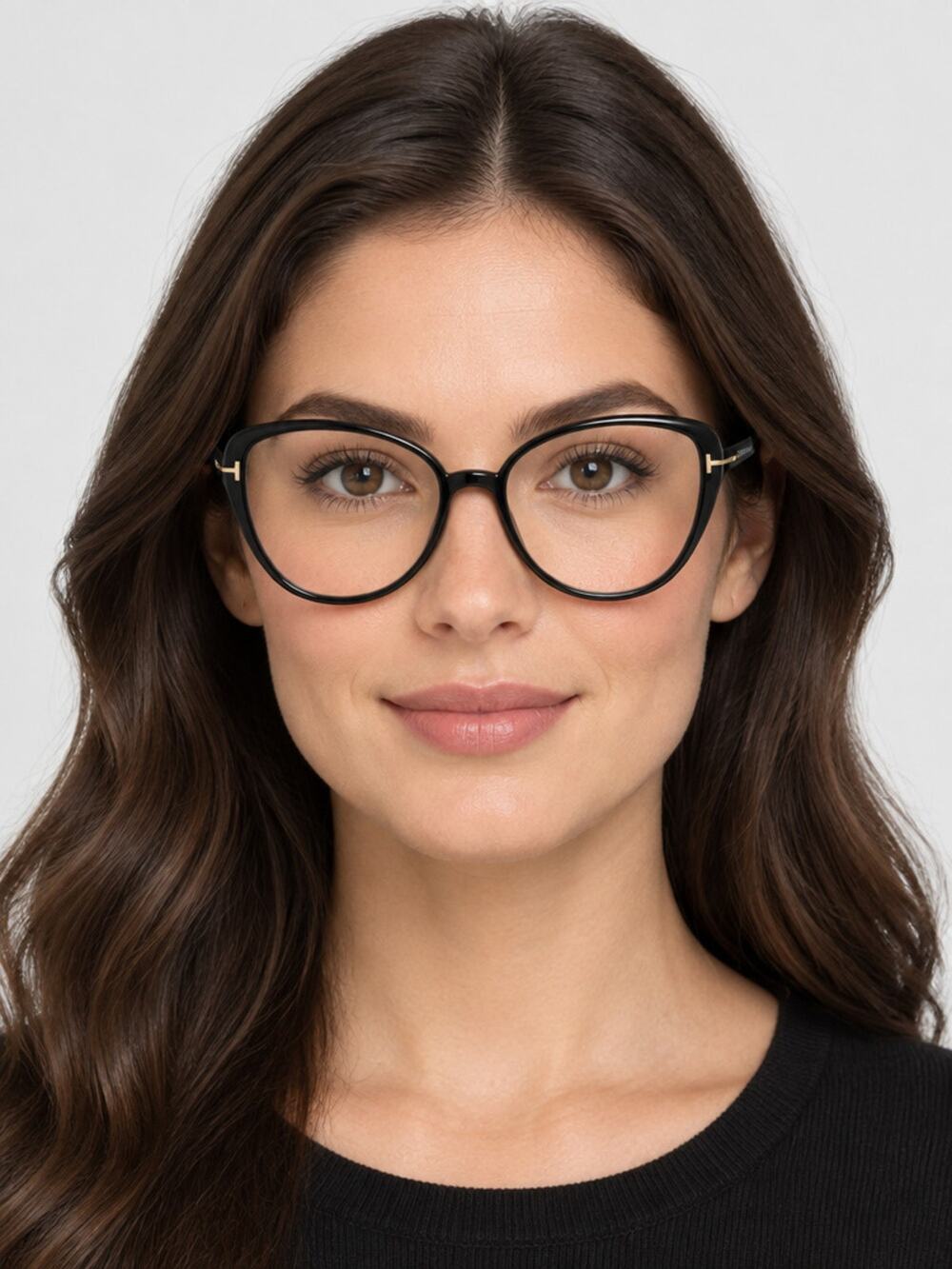 NEW Tom Ford FT5907-B 001 Shiny Black Sunglasses Authentic